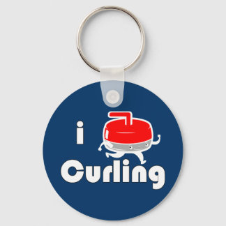 Porte-clés [ I LOVE CURLING ] Design Vintage par SKO