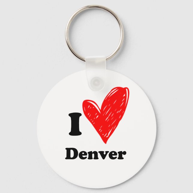 Porte-clés I love Denver (Recto)