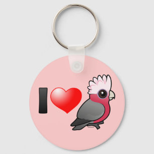 Porte-clés I Love Galahs (crête en haut)