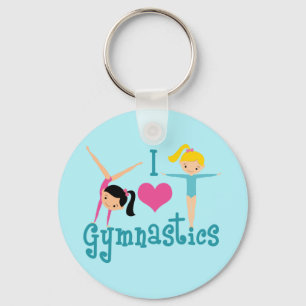 Porte-clés I Love Gymnastique mignonne Gymnaste