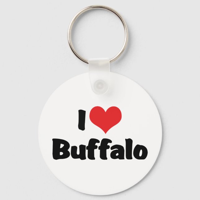 Porte-clés I Love Heart Buffalo (Recto)