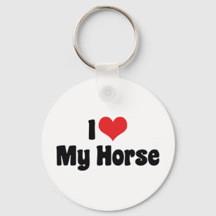Porte-clés I Love Heart Horses - Cheval Lover