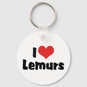 Porte-clés I Love Heart Lemurs