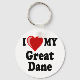 Porte-clés I Love (Heart) My Great Dane Dog