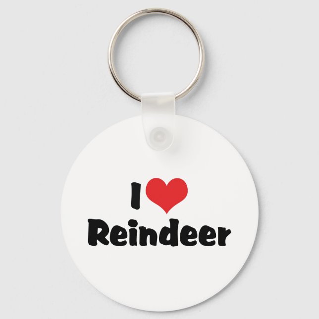 Porte-clés I Love Heart Reindeer (Recto)