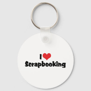 Porte-clés I Love Heart Scrapbooking - Scrapbook Lover