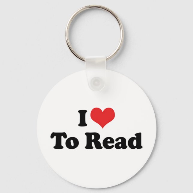 Porte-clés I Love Heart To Read - Book Lover (Recto)
