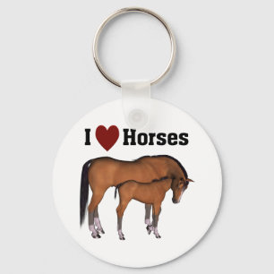 Porte-clés I Love Horses Keyring