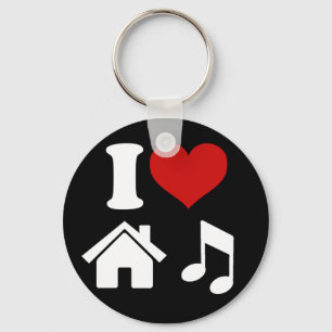 Porte-clés I Love House Music Porte - clé
