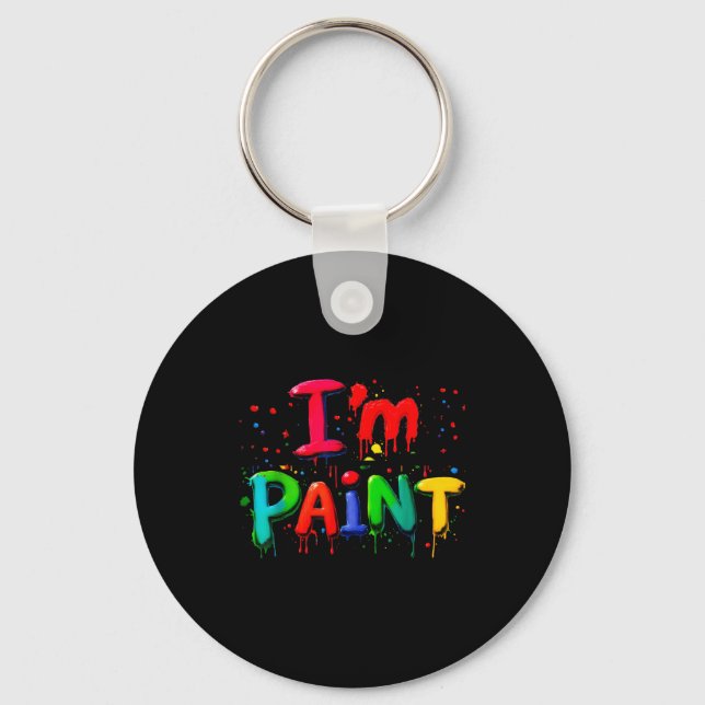 Porte-clés I Love I Like To Finger Paint Couple I'm Paint Val (Recto)