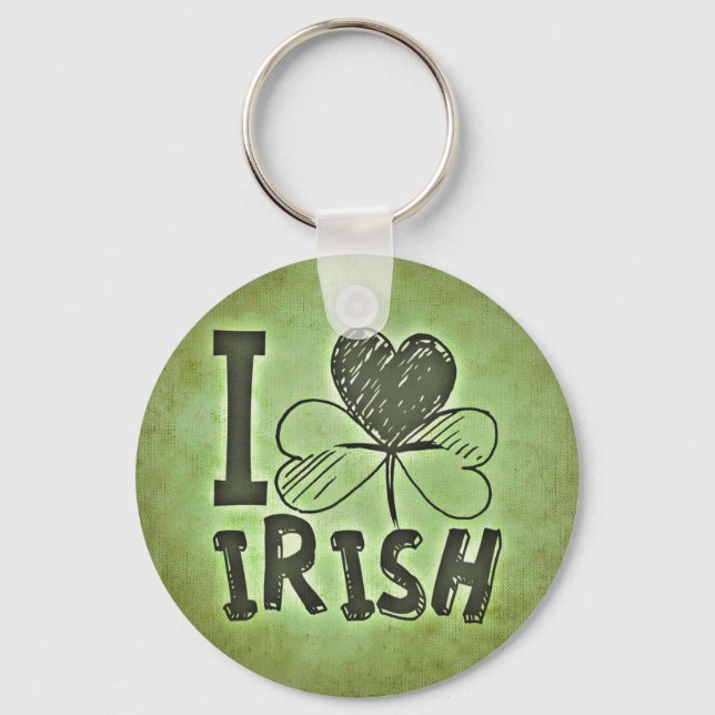 Porte-clés I Love Irish Button Porte - clé (Recto)