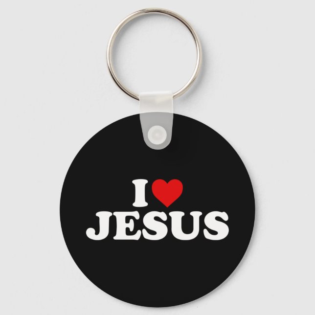 Porte-clés I Love Jesus - Coeur Pullover HoodieCaractéristiqu (Recto)