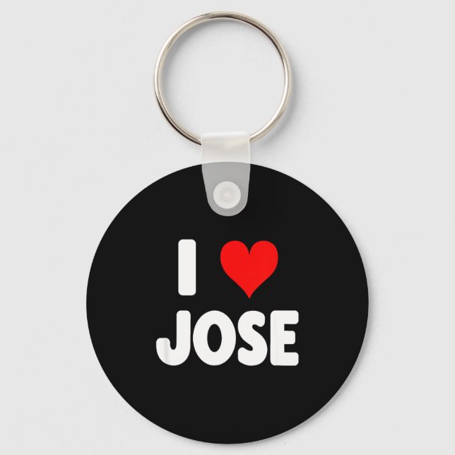 Porte-clés I Love Jose - Heart  (Recto)