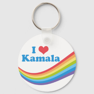 Porte-clés I Love Kamala Harris Rainbow Democrat Women
