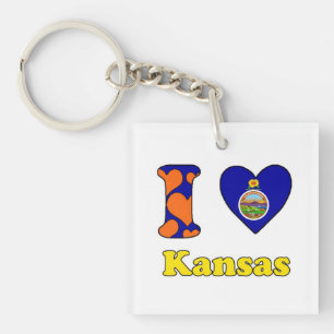 Porte-clés I love Kansas