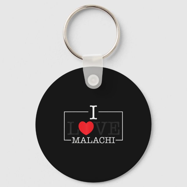 Porte-clés I Love Malachi Heart Nom de famille Malachi Super (Recto)