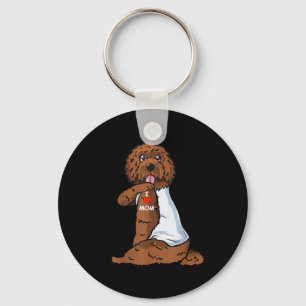 Porte-clés I Love Maman Tattoo Labradoodle Maman Amoureux des