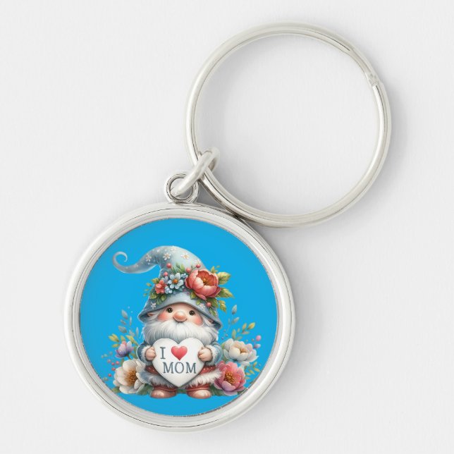 Porte-clés I Love Mom Gnome (Devant)