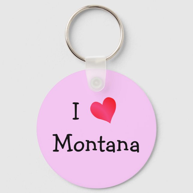 Porte-clés I Love Montana (Recto)