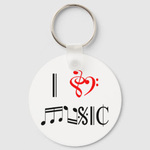 Porte-clés I Love Music