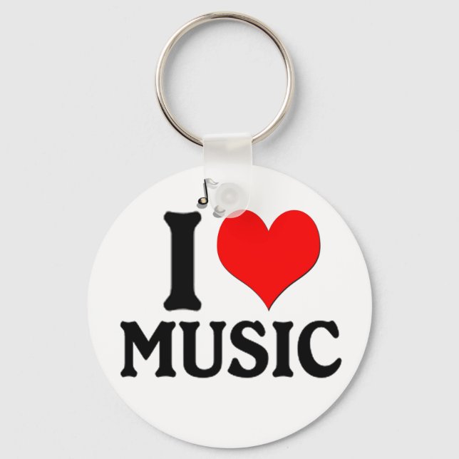 Porte-clés I Love Music Porte - clé (Recto)