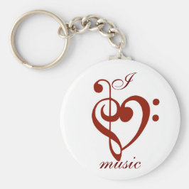 Porte-clés I Love Music Porte - clé
