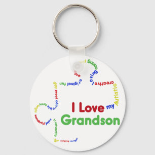 Porte-clés I Love my autistic Grandson Puzzle Piece