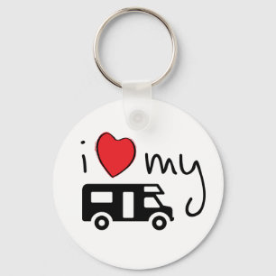 Porte-clés i love my camper. Ik hou van mijn camper. Vakantie