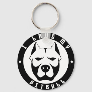 Porte-clés I LOVE MY PITBULL PIT BULL pet dog breed