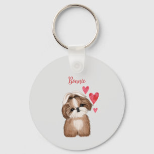 Porte-clés I Love my Shih Tzu Chien Personnalisé