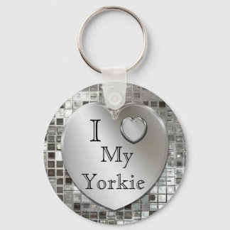 Porte-clés I Love My Yorkie Heart Keychain