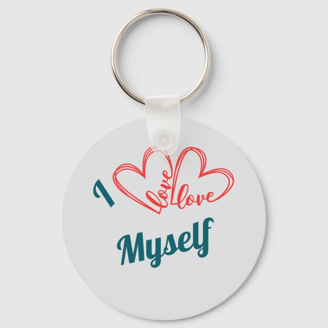 Porte-clés I Love Myself - Self-Care Button (Recto)