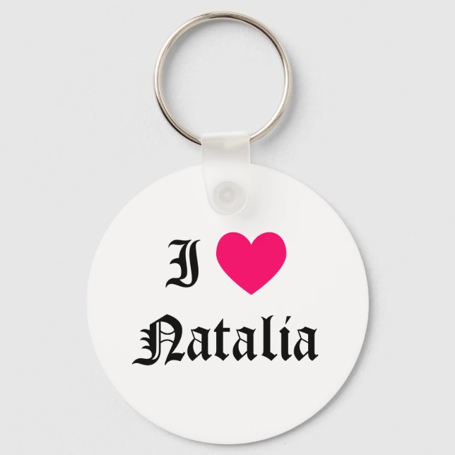 Porte-clés I Love Natalia (Recto)
