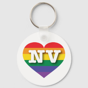 Porte-clés I Love Nevada Rainbow Heart