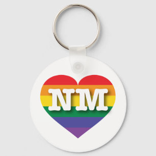 Porte-clés I Love New Mexico Rainbow Heart