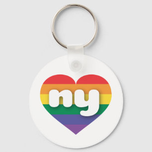 Porte-clés I Love New York Rainbow Heart
