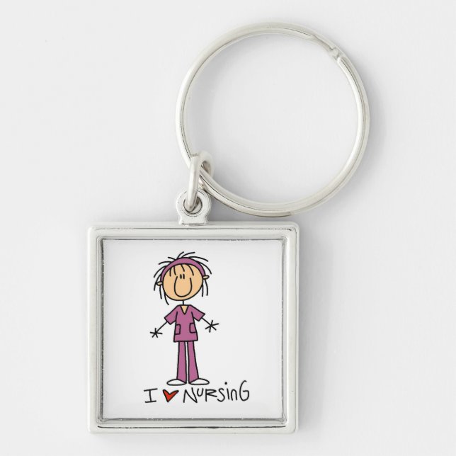 Porte-clés I Love Nursing T-shirts and Gifts (Devant)