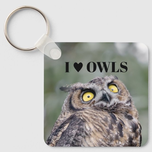 Porte-clés I Love Owls Keychain (Recto)