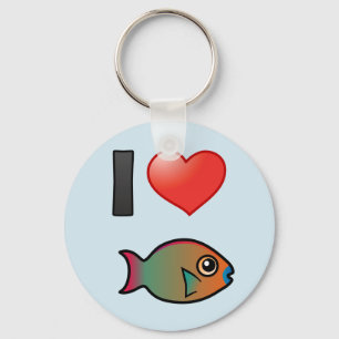 Porte-clés I Love Rainbow Parrotfish