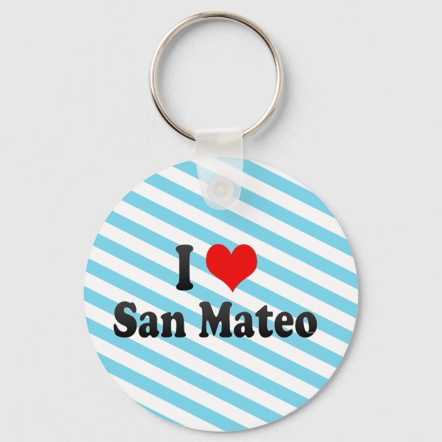 Porte-clés I Love San Mateo, États-Unis (Recto)