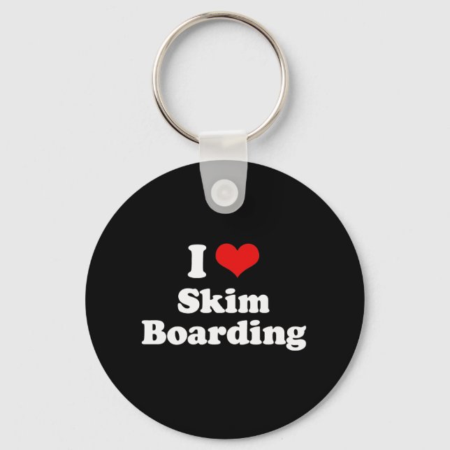 Porte-clés I Love Skim Boarding Tshirt (Recto)