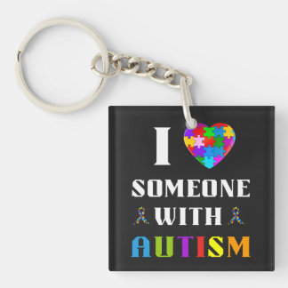 Porte-clés I Love Someone With Autism