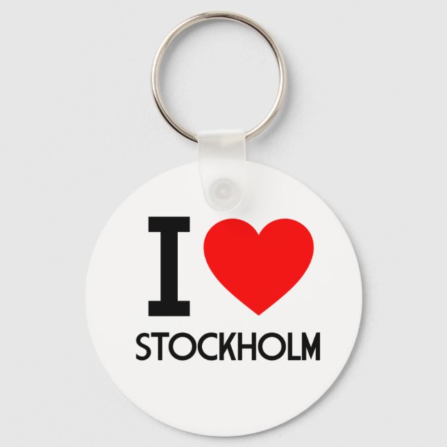 Porte-clés I Love Stockholm (Recto)