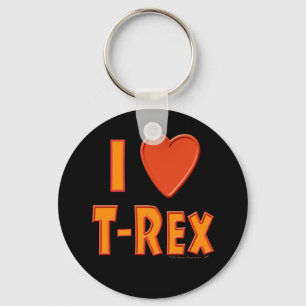 Porte-clés I Love T-Rex Tyrannosaurus Rex Dinosaur Amateurs