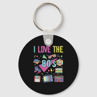 Porte-clés I Love The 80s Clothes for Women and Men Party