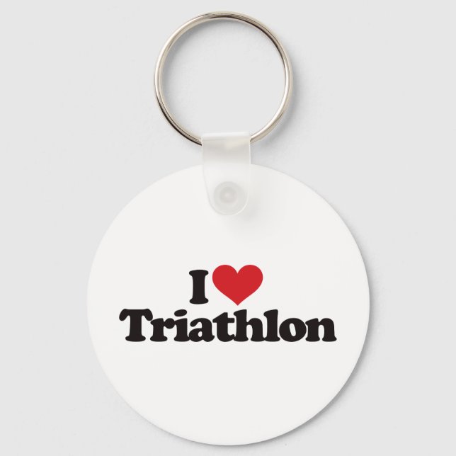 Porte-clés I Love Triathlon (Recto)