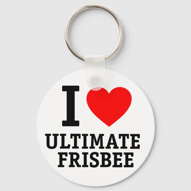 Porte-clés I Love Ultimate Frisbee (Recto)