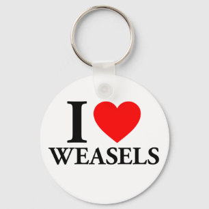 Porte-clés I Love Weasels