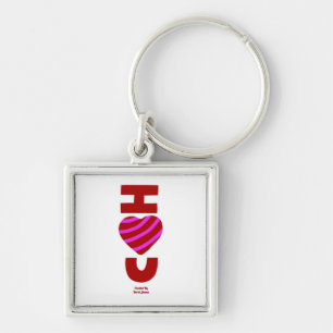 Porte-clés I Love You Premium Carré Porte - clé