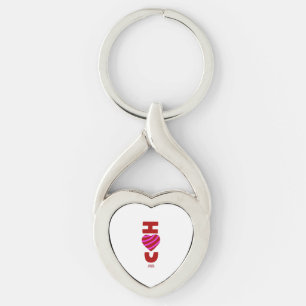 Porte-clés I Love You Twisted Heart Keychain